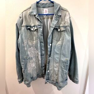 Embroidered LulaRoe Jean Jacket 2x